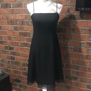 Ann Taylor Elegant Black Spaghetti Strap Dress. Size 4P. Excellent condition.